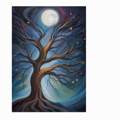 Tree Branches Mystical Moon Expressionist Oil Painting Acrylic Painting Abstract Nature Moonlight Ni Large Garden Flag (two Sides)