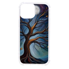 Tree Branches Mystical Moon Expressionist Oil Painting Acrylic Painting Abstract Nature Moonlight Ni Iphone 13 Mini Tpu Uv Print Case by Maspions