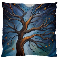 Tree Branches Mystical Moon Expressionist Oil Painting Acrylic Painting Abstract Nature Moonlight Ni 16  Baby Flannel Cushion Case (two Sides)