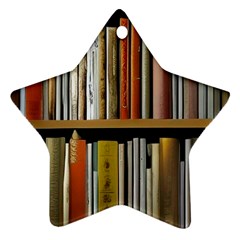 Book Nook Books Bookshelves Comfortable Cozy Literature Library Study Reading Reader Reading Nook Ro Ornament (star)
