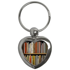 Book Nook Books Bookshelves Comfortable Cozy Literature Library Study Reading Reader Reading Nook Ro Key Chain (heart)