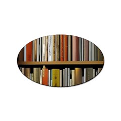 Book Nook Books Bookshelves Comfortable Cozy Literature Library Study Reading Reader Reading Nook Ro Sticker (oval) by Maspions