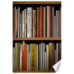 Book Nook Books Bookshelves Comfortable Cozy Literature Library Study Reading Reader Reading Nook Ro Canvas 12  X 18 