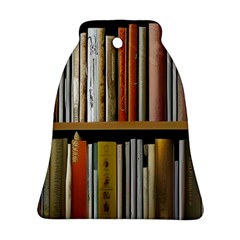 Book Nook Books Bookshelves Comfortable Cozy Literature Library Study Reading Reader Reading Nook Ro Bell Ornament (two Sides)