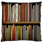 Book Nook Books Bookshelves Comfortable Cozy Literature Library Study Reading Reader Reading Nook Ro Large Cushion Case (One Side) Front