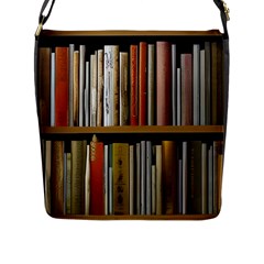 Book Nook Books Bookshelves Comfortable Cozy Literature Library Study Reading Reader Reading Nook Ro Flap Closure Messenger Bag (l)