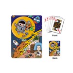 Astronaut Moon Monsters Spaceship Universe Space Cosmos Playing Cards Single Design (Mini) Back