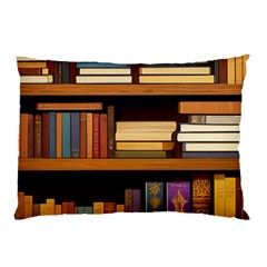 Book Nook Books Bookshelves Comfortable Cozy Literature Library Study Reading Room Fiction Entertain Pillow Case