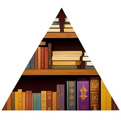 Book Nook Books Bookshelves Comfortable Cozy Literature Library Study Reading Room Fiction Entertain Wooden Puzzle Triangle by Maspions
