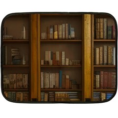 Books Book Shelf Shelves Knowledge Book Cover Gothic Old Ornate Library Fleece Blanket (mini)