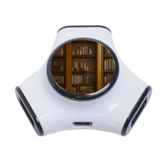 Books Book Shelf Shelves Knowledge Book Cover Gothic Old Ornate Library 3-port Usb Hub