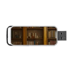 Books Book Shelf Shelves Knowledge Book Cover Gothic Old Ornate Library Portable Usb Flash (one Side)