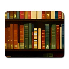Books Bookshelves Library Fantasy Apothecary Book Nook Literature Study Small Mousepad by Grandong