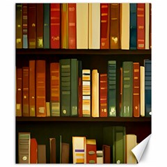 Books Bookshelves Library Fantasy Apothecary Book Nook Literature Study Canvas 20  X 24  by Grandong