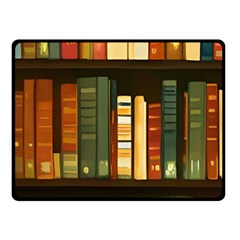 Books Bookshelves Library Fantasy Apothecary Book Nook Literature Study Fleece Blanket (small) by Grandong