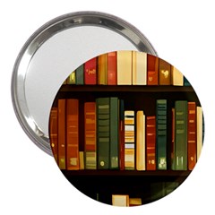 Books Bookshelves Library Fantasy Apothecary Book Nook Literature Study 3  Handbag Mirrors by Grandong