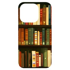 Books Bookshelves Library Fantasy Apothecary Book Nook Literature Study Iphone 14 Pro Black Uv Print Case by Grandong