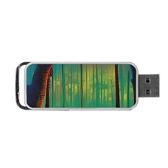 Nature Swamp Water Sunset Spooky Night Reflections Bayou Lake Portable Usb Flash (two Sides) by Grandong