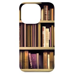 Books Bookshelves Office Fantasy Background Artwork Book Cover Apothecary Book Nook Literature Libra Iphone 14 Pro Black Uv Print Case by Grandong