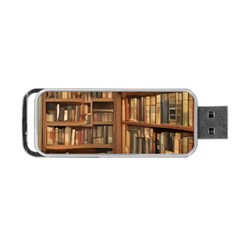 Room Interior Library Books Bookshelves Reading Literature Study Fiction Old Manor Book Nook Reading Portable Usb Flash (one Side) by Grandong