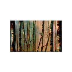 Woodland Woods Forest Trees Nature Outdoors Mist Moon Background Artwork Book Sticker Rectangular (100 Pack) by Grandong