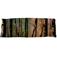 Woodland Woods Forest Trees Nature Outdoors Mist Moon Background Artwork Book Body Pillow Case Dakimakura (two Sides) by Grandong