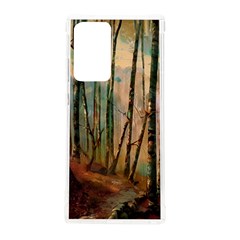 Woodland Woods Forest Trees Nature Outdoors Mist Moon Background Artwork Book Samsung Galaxy Note 20 Ultra Tpu Uv Case