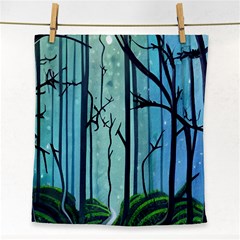 Nature Outdoors Night Trees Scene Forest Woods Light Moonlight Wilderness Stars Face Towel