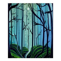 Nature Outdoors Night Trees Scene Forest Woods Light Moonlight Wilderness Stars Shower Curtain 60  X 72  (medium)  by Grandong