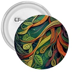 Outdoors Night Setting Scene Forest Woods Light Moonlight Nature Wilderness Leaves Branches Abstract 3  Buttons by Grandong