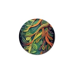 Outdoors Night Setting Scene Forest Woods Light Moonlight Nature Wilderness Leaves Branches Abstract Golf Ball Marker by Grandong