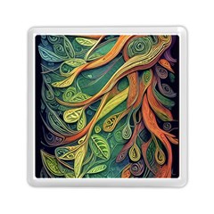 Outdoors Night Setting Scene Forest Woods Light Moonlight Nature Wilderness Leaves Branches Abstract Memory Card Reader (square) by Grandong