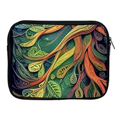 Outdoors Night Setting Scene Forest Woods Light Moonlight Nature Wilderness Leaves Branches Abstract Apple Ipad 2/3/4 Zipper Cases