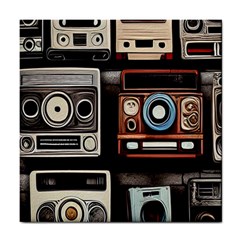 Retro Cameras Old Vintage Antique Technology Wallpaper Retrospective Tile Coaster