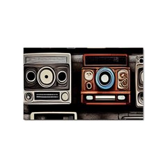 Retro Cameras Old Vintage Antique Technology Wallpaper Retrospective Sticker Rectangular (100 pack)