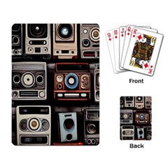 Retro Cameras Old Vintage Antique Technology Wallpaper Retrospective Playing Cards Single Design (Rectangle)