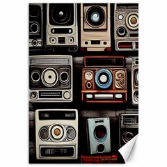 Retro Cameras Old Vintage Antique Technology Wallpaper Retrospective Canvas 12  x 18 
