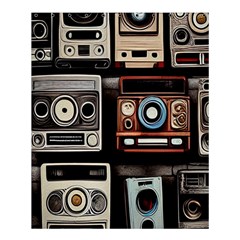 Retro Cameras Old Vintage Antique Technology Wallpaper Retrospective Shower Curtain 60  x 72  (Medium) 