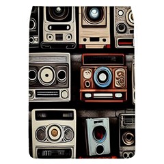 Retro Cameras Old Vintage Antique Technology Wallpaper Retrospective Removable Flap Cover (L)