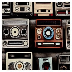 Retro Cameras Old Vintage Antique Technology Wallpaper Retrospective Lightweight Scarf  by Grandong