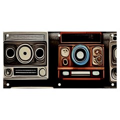 Retro Cameras Old Vintage Antique Technology Wallpaper Retrospective Banner And Sign 6  X 3  by Grandong