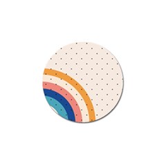 Abstract Geometric Bauhaus Polka Dots Retro Memphis Rainbow Golf Ball Marker (10 Pack)