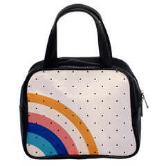 Abstract Geometric Bauhaus Polka Dots Retro Memphis Rainbow Classic Handbag (two Sides)