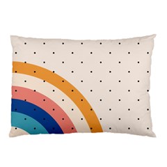 Abstract Geometric Bauhaus Polka Dots Retro Memphis Rainbow Pillow Case by Maspions