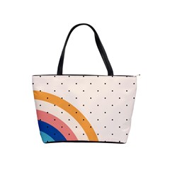Abstract Geometric Bauhaus Polka Dots Retro Memphis Rainbow Classic Shoulder Handbag