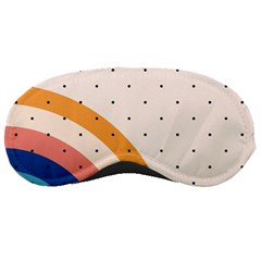 Abstract Geometric Bauhaus Polka Dots Retro Memphis Rainbow Sleep Mask by Maspions