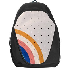 Abstract Geometric Bauhaus Polka Dots Retro Memphis Rainbow Backpack Bag