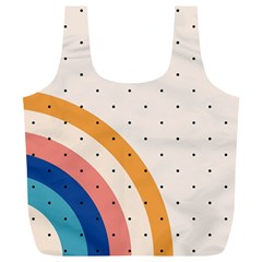 Abstract Geometric Bauhaus Polka Dots Retro Memphis Rainbow Full Print Recycle Bag (xl)