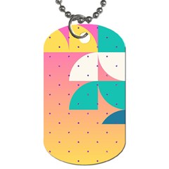 Abstract Geometric Bauhaus Polka Dots Retro Memphis Art Dog Tag (one Side)