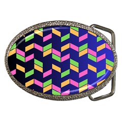 Background Pattern Geometric Pink Yellow Green Belt Buckles